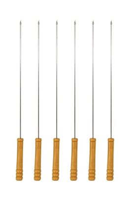 10 PCS brochettes en acier inoxydable brochettes en acier à