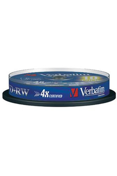 DVD vierge Verbatim DVD+RW 4,7 Go x 10