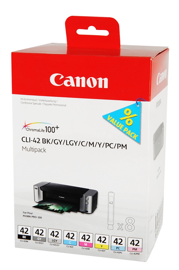 Cartouche d'encre Canon CLI-42 MULTI PACK 8 COULEURS (1398806) | Darty
