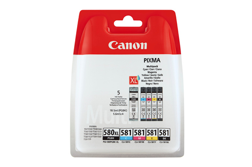 Cartouche d'encre GENERIQUE Cartouche compatible - Cartouches Canon PGI-580  CLI-581 XXL compatible Canon PIXMA TS6150 TS6151 TR8550 TS8150 TS8151  TS9150