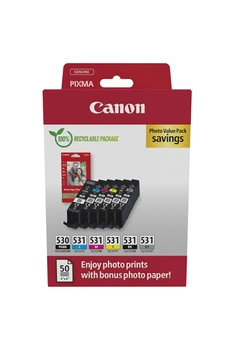 Canon - PGI-530/CLI-531 PG/C/M/Y/B SEC + PAP 50fxGP-501 10x15cm PVP