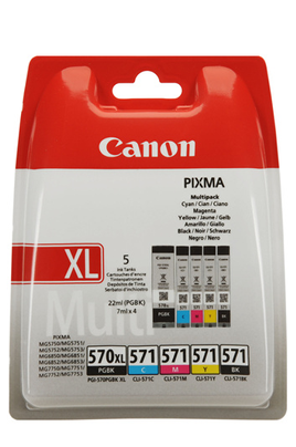 Encre Compatible Canon PGI570-CLI571 Pack 5 cartouches jet d'encre