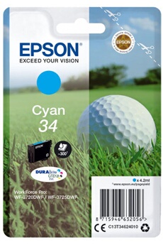 Epson - Cartouche d'encre - GOLF CYAN - Pour WorkForce Pro WF-3720DWF - WF-3725DWF