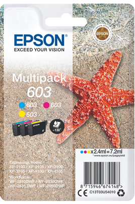 Cartouche d'encre Epson PACK ETOILE MER COULEURS - PACK ETOILE MER 3CL