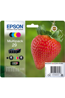 Cartouche d'encre Multipack 18 EPSON : les 4 cartouches - 19,7 ml à Prix  Carrefour