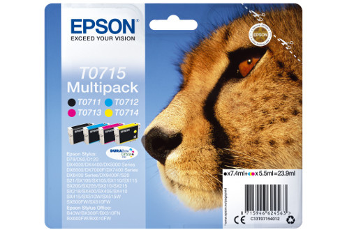Cartouche d'encre INKTDL pour Epson T1305, Multipack de 4 cartouches pour  WorkForce WF