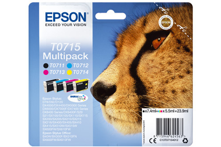 Cartouche d'encre Epson MULTIPACK 4 COULEURS T0715 | Darty