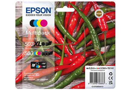 Cartouche d'encre Epson Multipack 503 PIMENT 4 Couleur NOIR XL