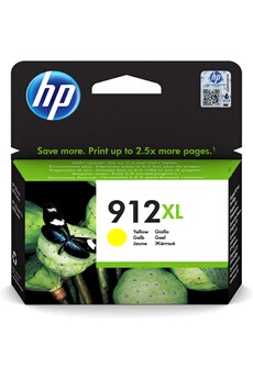 HP - Cartouche d'encre Hp HP 912XL Cartouche d'Encre Jaune grande capacité Authentique (3YL83AE) pour HP OfficeJet Pro 8010 series / 8020 series
