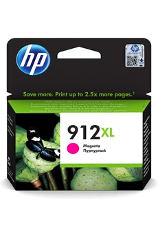 HP - Cartouche d'encre Hp HP 912XL Cartouche d'Encre Magenta grande capacité Authentique (3YL82AE) pour HP OfficeJet Pro 8010 series / 8020 series