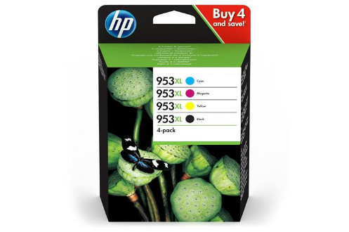 HP 953XL LOT de 4 Cartouches d'Imprimante - Noire/Cyan/Magenta