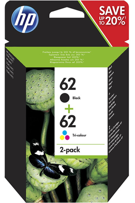 Cartouche d'imprimante n° 62 N9J71AE HP, noir + trois couleurs