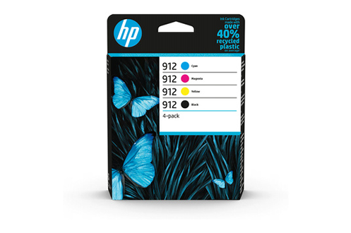 Uprint 912XL, Pack de 4 cartouches d'encre Uprint compatible HP 912XL (912XL)  Noir et Couleur.