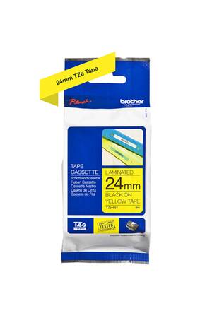 Papier d'impression Brother RUBAN N/JAUNE 24MM