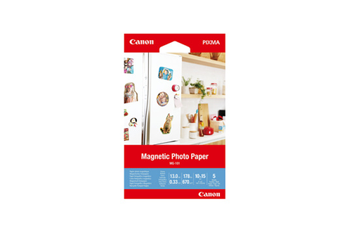 Papier d'impression Canon Papier photo magnétique MG-101 A6 - 5