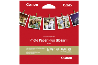 Papier d'impression Canon Papier photo glacé Extra II PP-201 13 x 13 cm -20 Feuilles - 265g/m²