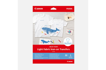 Papier d'impression Canon Film de transfert pour tee-shirt blanc A4 - 5 feuilles