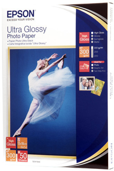Papier d'impression Epson Papier Photo Ultra Glossy - 13x18cm - 50 Feuilles - 300g/m²