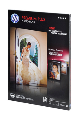 Papier photo imprimante HP Premium Plus - Brillant - Papier d'impression
