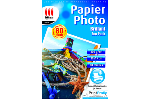 Papier Photo - Papier photo A6 - Feuille A6 - Papier imprimante - Tirage  photo - Papier impression photo - Eco Pack Feuilles Papier Photo Brillant 