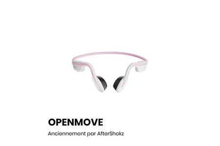 Casque Audio Bluetooth Shokz OpenMove, Conduction Osseuse, Rose, Neuf, Format Tour De Cou, Micro Intégré