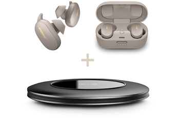 Ecouteurs Bose PACK EXCLUSIF JAIN QUIETCOMFORT EARBUDS SANDSTONE + CHARGEUR A INDUCTION
