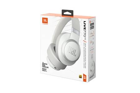 Casque Audio Jbl Live Nc Blanc Casque Circum Auriculaire Sans Fil A Reduction De Bruit