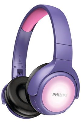 Casque audio Philips Casque enfants Bluetooth - Rose - avec coques  lumineuses - TAKH402PK/00