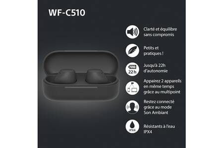Acquista WF-C510 Auricolari True Wireless | Nero - Italia Acquista WF-C510 Auricolari True Wireless | Nero - Italia