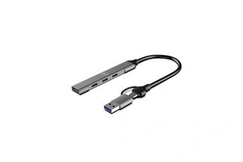 Mobility Lab - HUB USB-C ULTRA SLIM + ADAPTATEUR  USB-C FEMELLE /USB-A MALE AVEC 1 PORT USB-A 3.0 et 3 PORTS USB-C