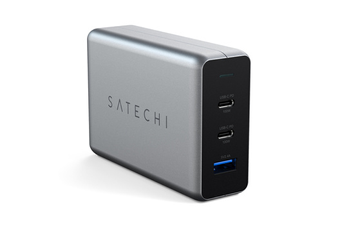 Chargeur et câble d'alimentation PC Satechi Chargeur Secteur 100W 2 ports USB-C + 1 port USB-A Gris