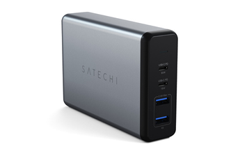 Chargeur et câble d'alimentation PC Satechi Chargeur Secteur 108W 2 ports USB-C + 2 ports USB-A Gris