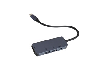 Accsup - HUB USB-C 4 EN 1 100W GRIS ANTHRACITE