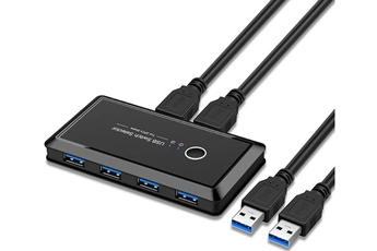 Hub USB Erard Switch USB 3,0 KVM 4 port USB pour 2 PC