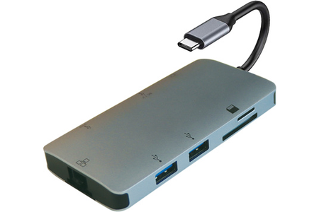 Hub USB Itworks HUB USB-C 8 EN 1 GRIS