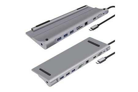 Laptop Station D'accueil, Hub Usb C 10 En 1 Avec Ports Hdmi 4k, Vga