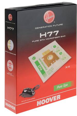 Sacs D'aspirateur Hoover H90 - Lot De 4 - Microfibre Avec Filtration Pure EPA - Compatibles Hoover H-ENERGY 300