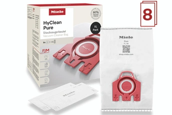 Miele - PACK XL HYCLEAN PURE FJM 80% MATIERES RECYCLEES X8 SACS