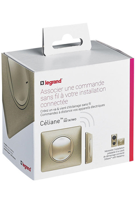 Prise connectée Legrand Commande sans fil connectée supplémentaire Céliane  with Netatmo avec plaque Métal Titane - LEG67773