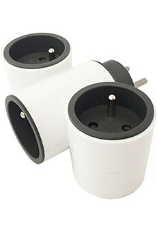 WATT&CO Triplite sans c&acirc;ble compact, 3 prises blanc 