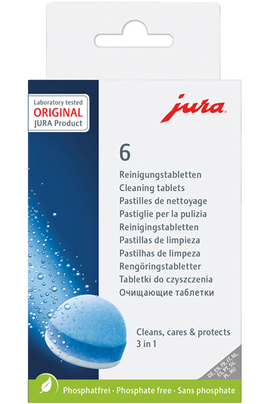Boîte de 6 pastilles de nettoyage Jura 3 en 1