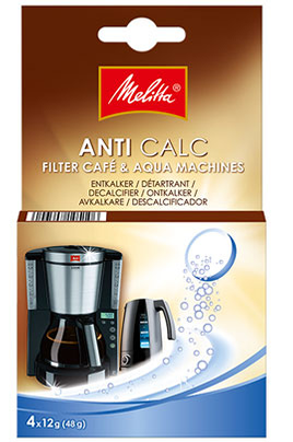 Melitta - Détartrant MELITTA ANTI CALC BIO 4x40 g - Dosettes, supports -  Rue du Commerce