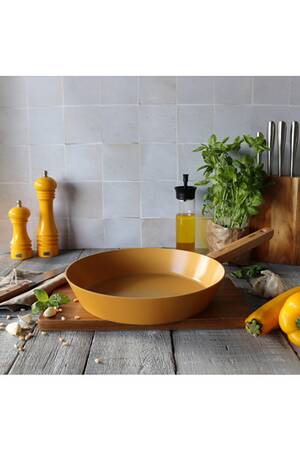 Casserole Ector Ogo Living 16 Cm - Revêtement Céramique Antiadhésif Kaki, Manche En Bois Chêne - Compatible Induction - Design Scandinave Coloré - 7