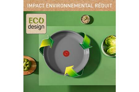 Tefal Ingenio Renew Poêle 28 Cm Induction - Céramique Antiadhésive Recyclée, Fabriquée En France