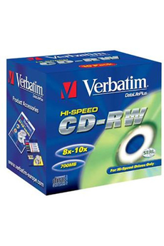 CD vierge Verbatim CD-RW DataLifePlus 80 min x 10