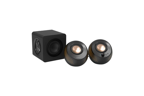 Enceinte PC PEBBLE X PLUS Enceintes ordinateur 2.1 USB-C avec caisson de basses et eclairage RVB personnalisable Creative