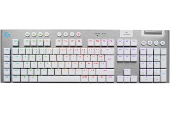 Clavier sans fil de taille standard pour gaming / Choisissez votre connectivité avec Tri-Mode: LIGHTSPEED 2,4 GHz , Bluetooth ou filaire avec câble USB-C / KEYCONTROL, de 9 touches G avancées, de commandes multimédias, d'une molette de volume et d'un pavé numérique / jusqu'à 36 h d'autonomie avec le RVB à 100 %, jouez tout en chargeant via un câble USB-C