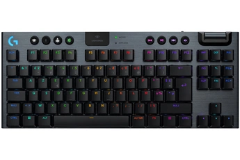 Clavier sans fil compact sans pavé numérique pour gaming / Choisissez votre connectivité avec Tri-Mode: LIGHTSPEED 2,4 GHz , Bluetooth ou filaire avec câble USB-C / Configurez jusqu'à 15 fonctions par touche pour transformer votre clavier sans fil en un centre de commande personnalisé / jusqu'à 42 h d'autonomie avec le RVB à 100 %, jusqu'à 100 h d'autonomie avec le RVB à 50 % et jusqu'à 1 000 h avec le RVB éteint