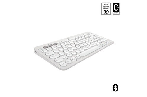 Clavier Logitech Pebble Keys 2 K380s clavier sans fil Bluetooth  multidispositif - Blanc - 920-011804