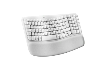 Découvrez le clavier Logitech Wave Keys pour Mac : un clavier ergonomique conçu pour une frappe naturelle et confortable, avec un repose-poignets matelassé pour un soutien continu toute la journée / Conçu pour Mac : ce clavier compact sans fil, doté d'un design ergonomique et de fonctionnalités Bluetooth, fonctionne parfaitement avec macOS/iPadOS/iOS / Plus de soutien, moins de pression des poignets : un repose-poignets rembourré qui vous soutient pendant que vous tapez sur des touches discrètes, même pendant plusieurs heures; jusqu'à 3 ans d'autonomie / Encore plus de confort : associez ce clavier ergonomique sans fil pour Mac à la souris ergonomique verticale Lift for Mac, pour des journées de travail plus confortables